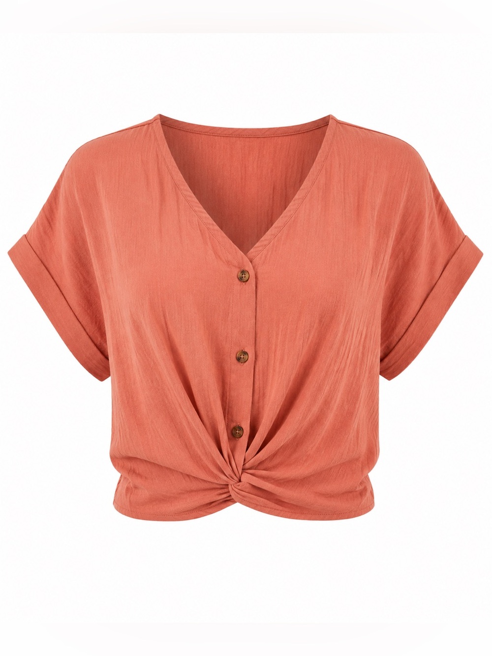 Sweet wanderer salmon orange cropped top